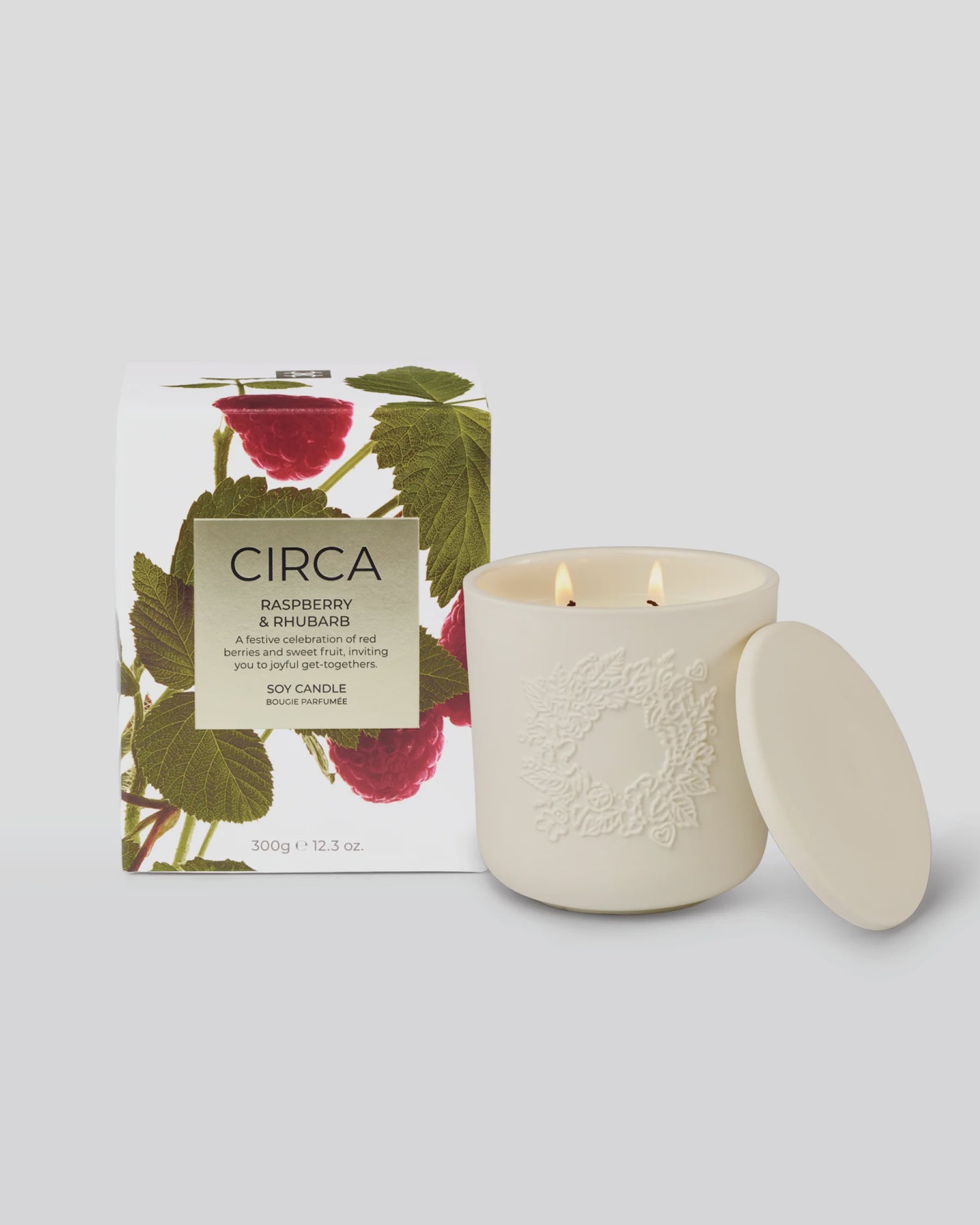 Circa Christmas Candle 300g - Raspberry & Rhubarb