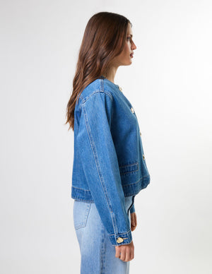 Stella+Gemma Clara Jacket - Mid Blue