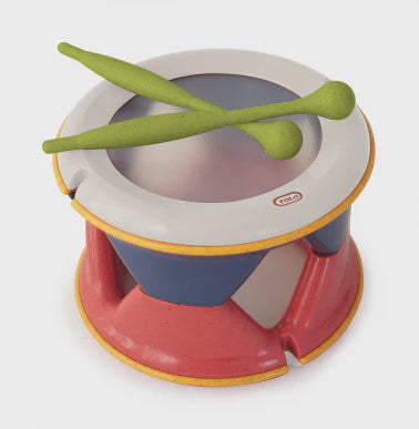 TOLO Classic Drum Bio Range Kids Toy Colorful toy drum with green drumsticks