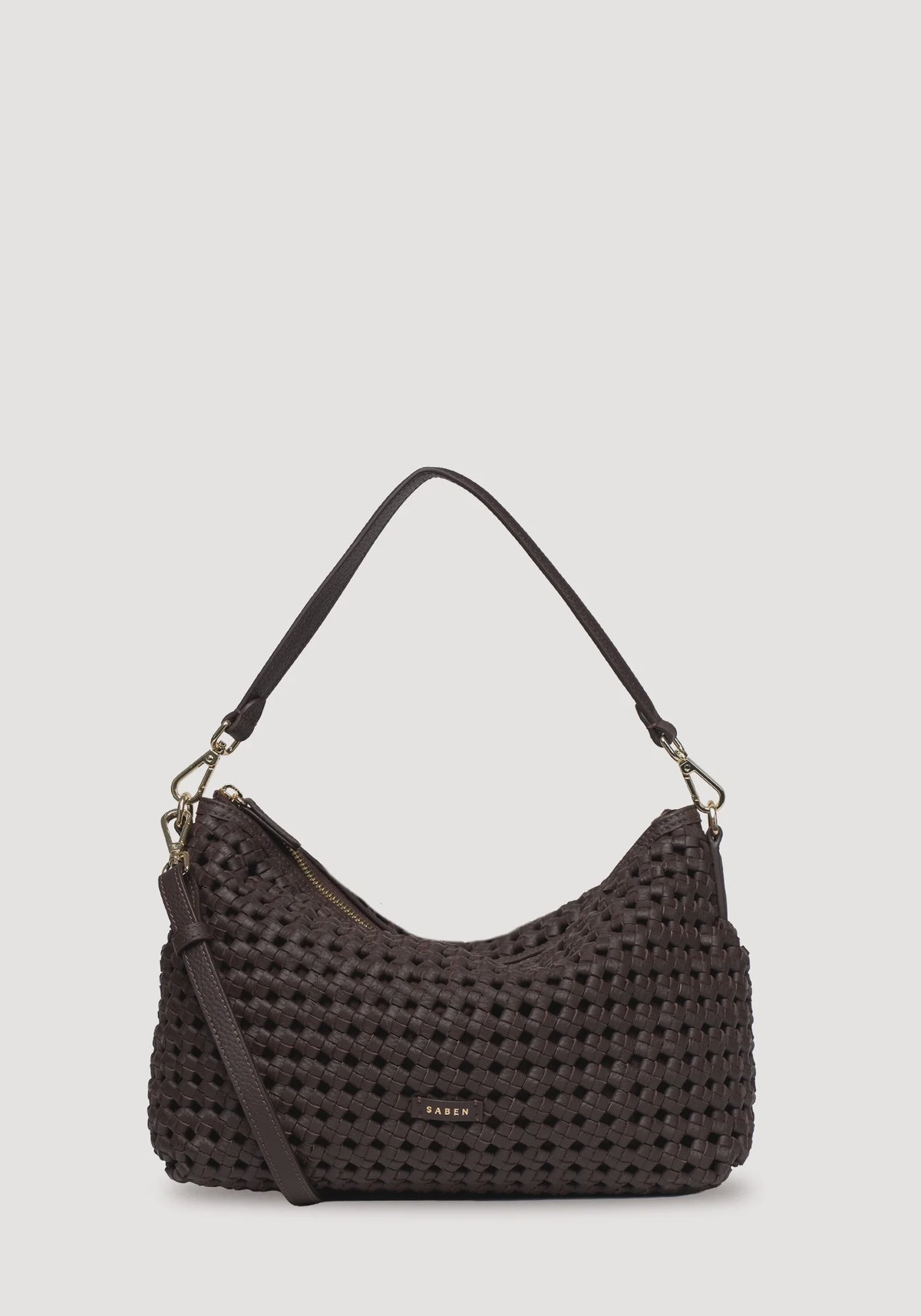 SABEN SS26 Claudia Shoulder Bag - Cacao Braid Leather