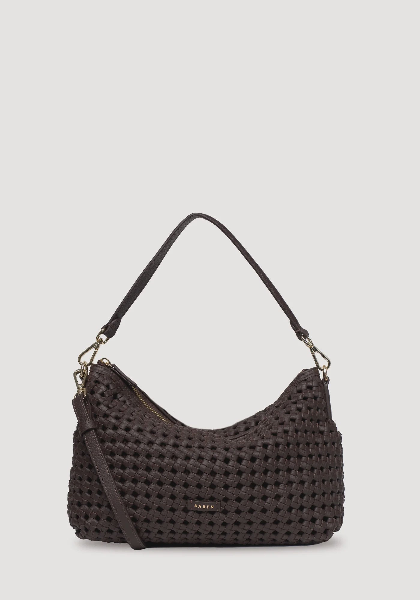 SABEN SS26 Claudia Shoulder Bag - Cacao Braid Leather