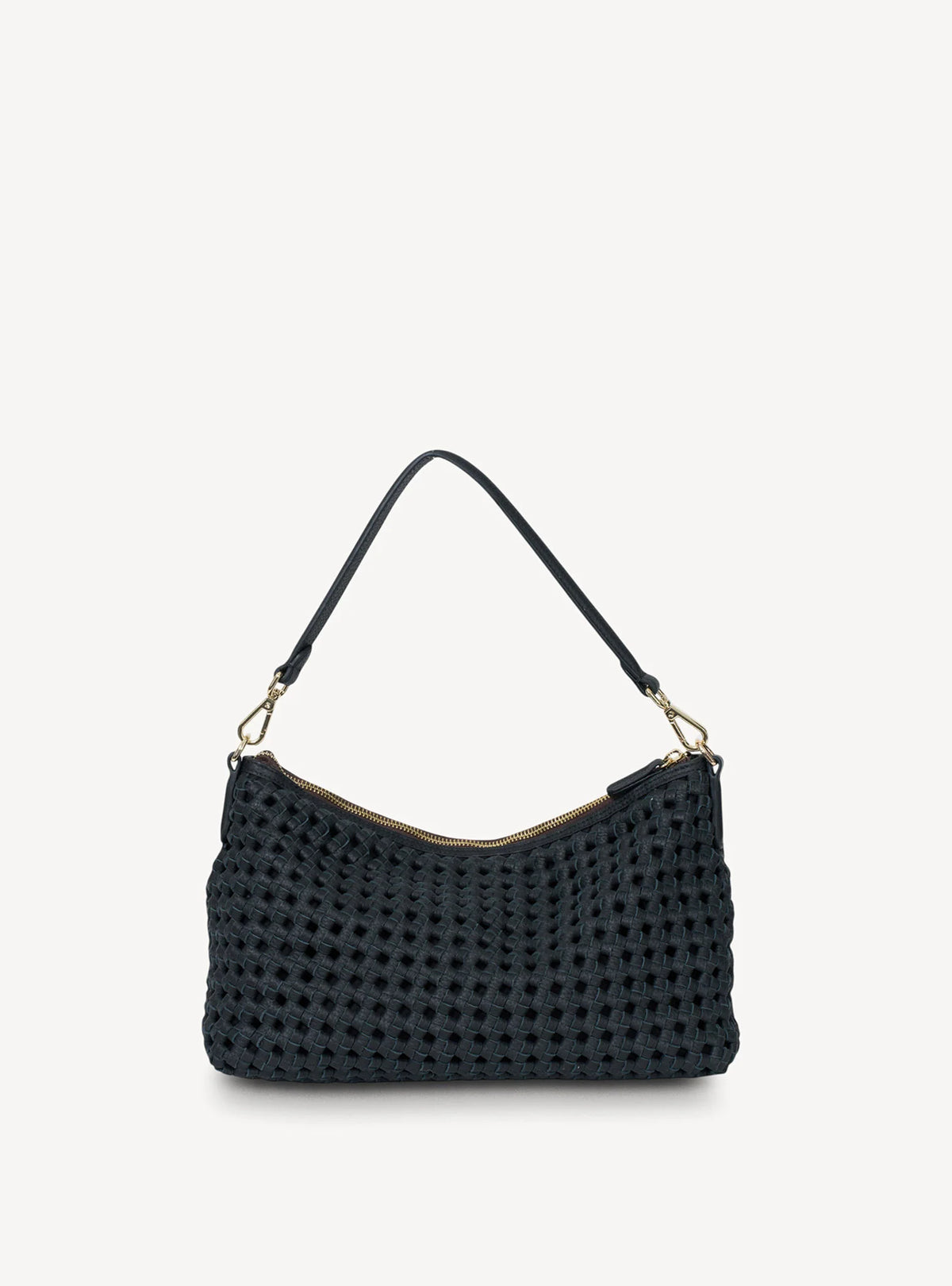 SABEN SS26 Claudia Shoulder Bag - Black Braid Leather