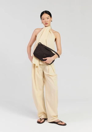 SABEN SS26 Claudia Shoulder Bag - Cacao Braid Leather