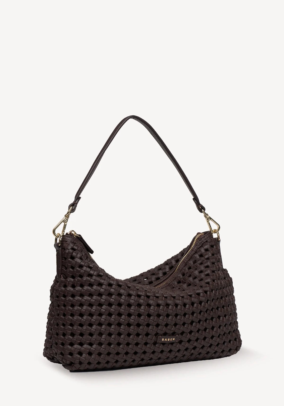 SABEN SS26 Claudia Shoulder Bag - Cacao Braid Leather