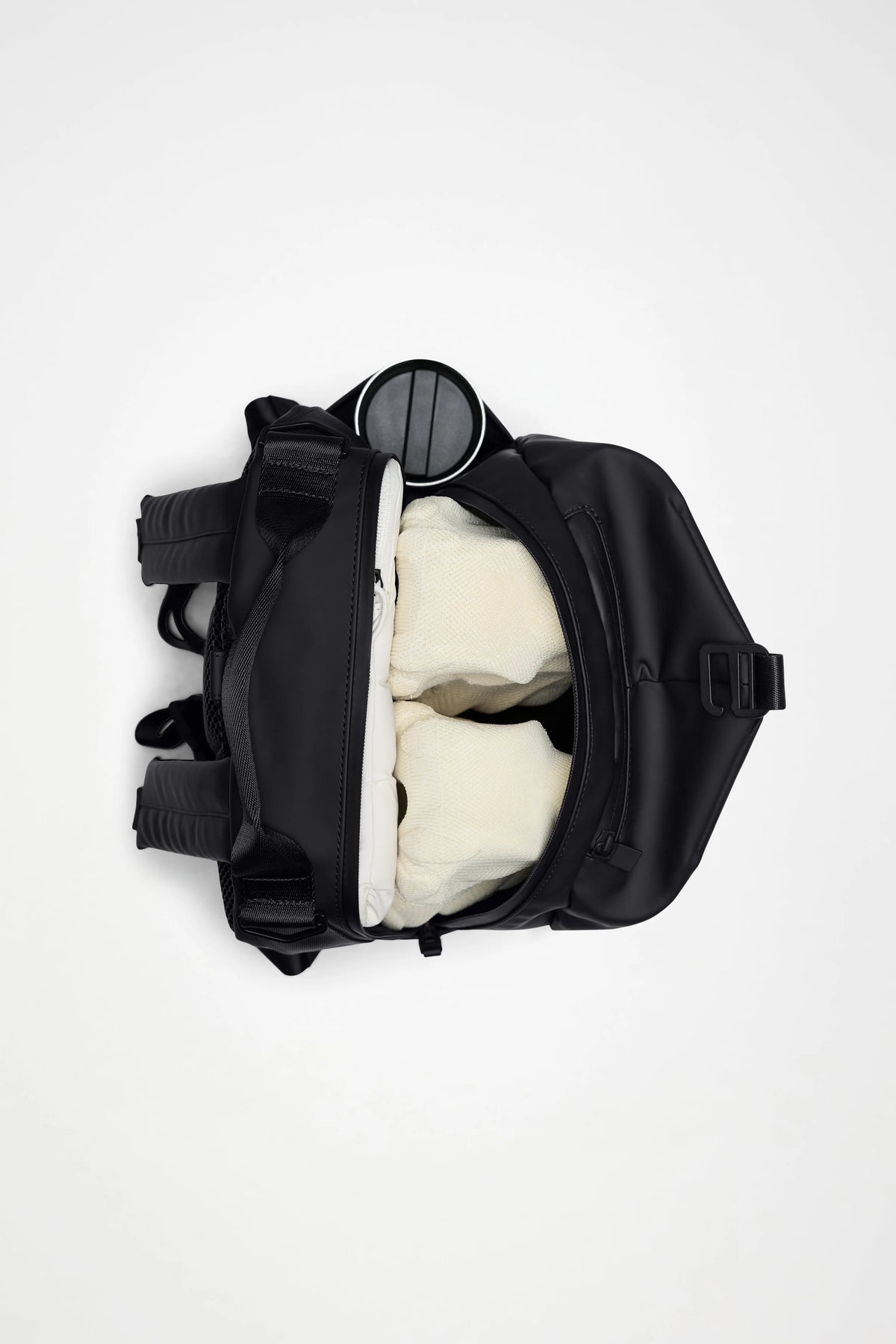 RAINS Clip Front Backpack - Black