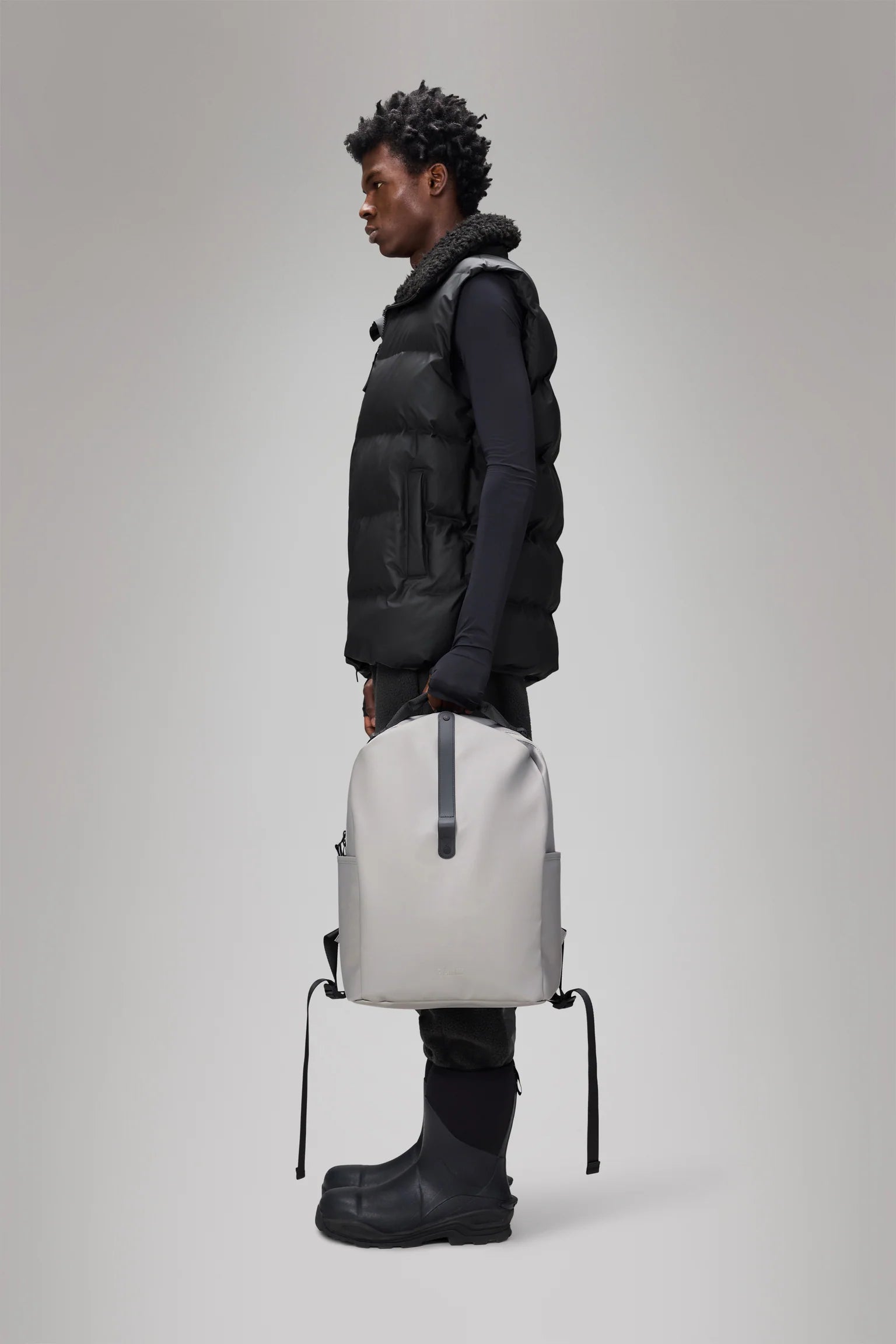 Rains Waterproof Clip Front Backpack W3 - Nimbus