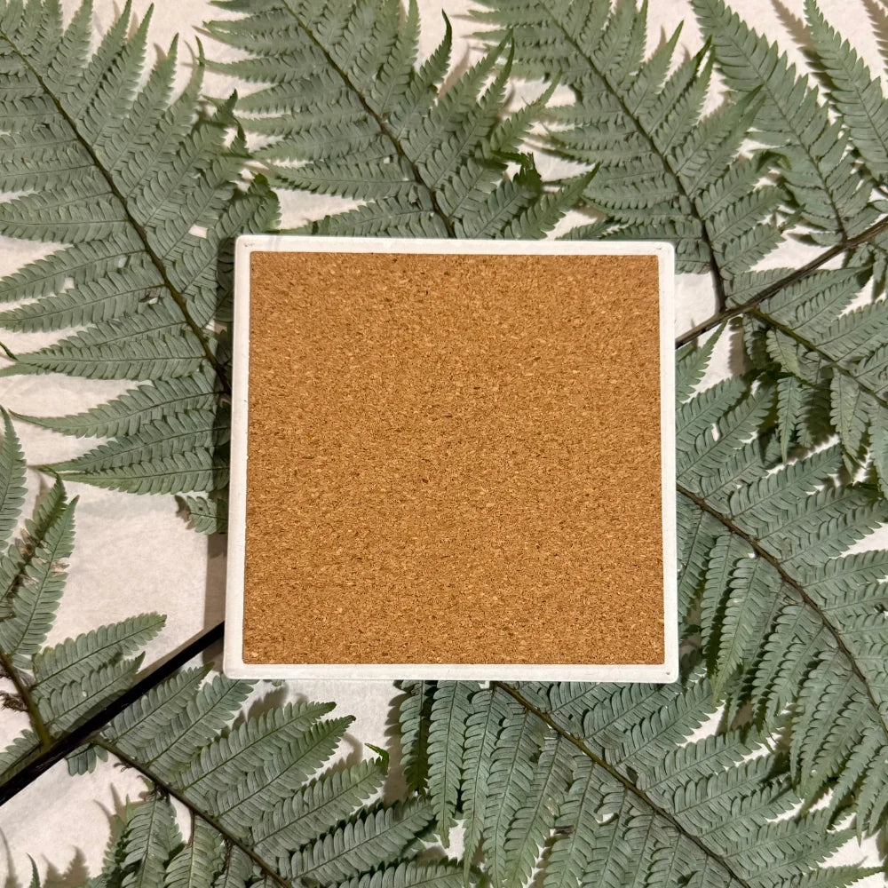 KATY HAYWARD COASTER - KIHIKIHI / CICADA & KORU OF A PUNGA FERN
