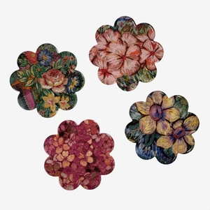 FLEUR WOODS Coasters Set of 4 - Meadow