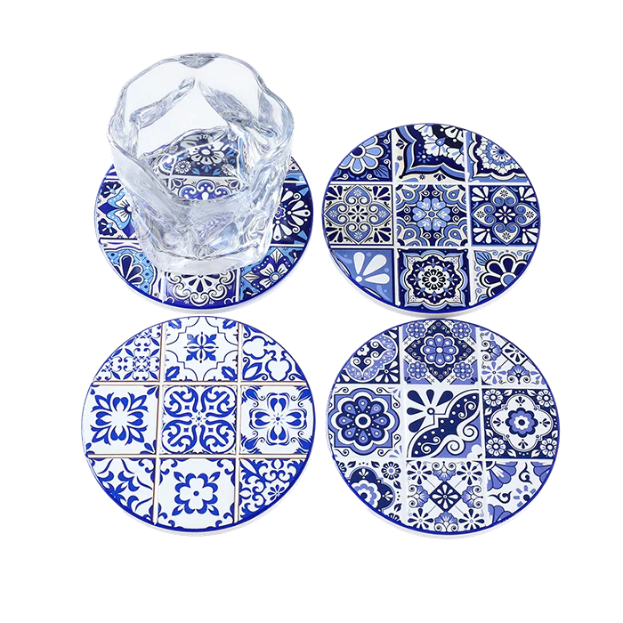 Coasters Set of 4 - Round Mosaic 2