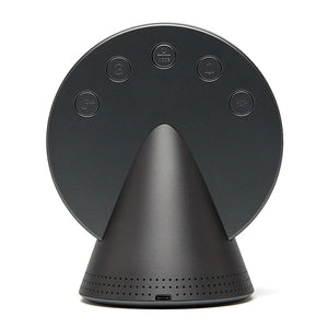 LEXON Conic Radio-Alarm-Bluetooth Speaker - Platinum Grey Black digital clock