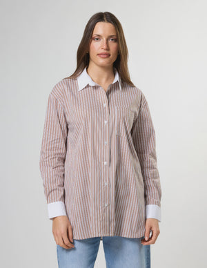 STELLA+GEMMA Connery Shirt - Boardroom Browns