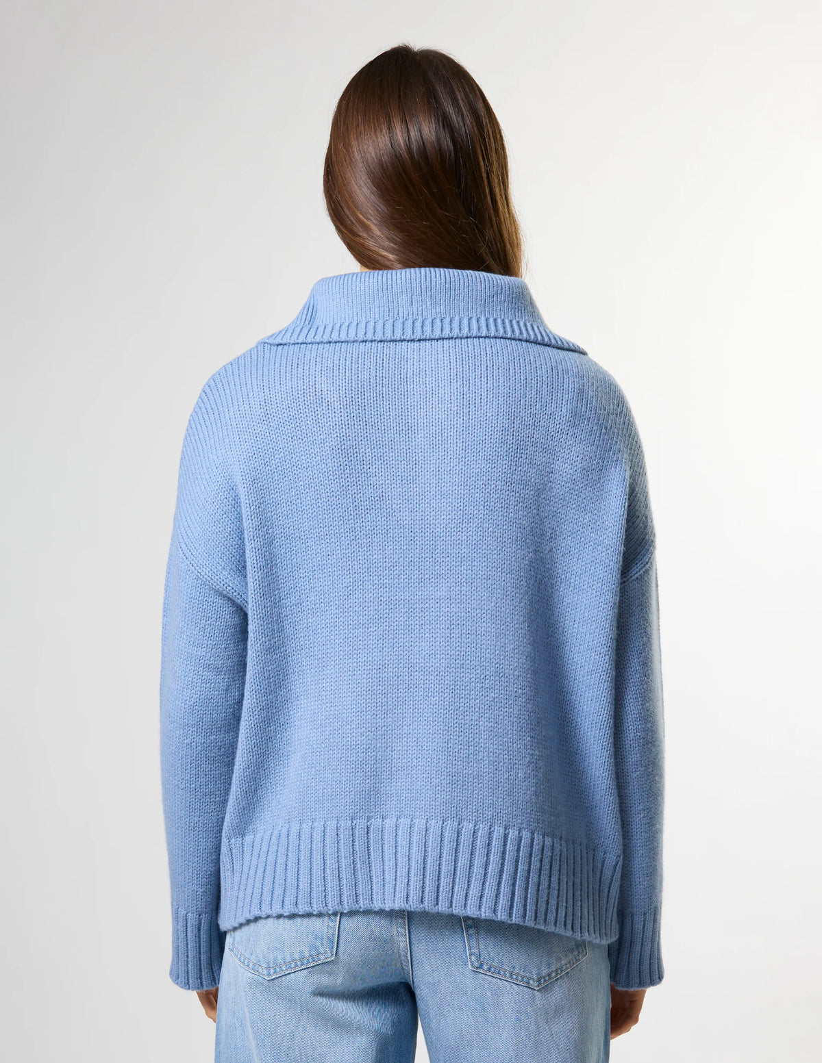 Stella+Gemma Cory Zip Knit - Glacier Blue Jumper