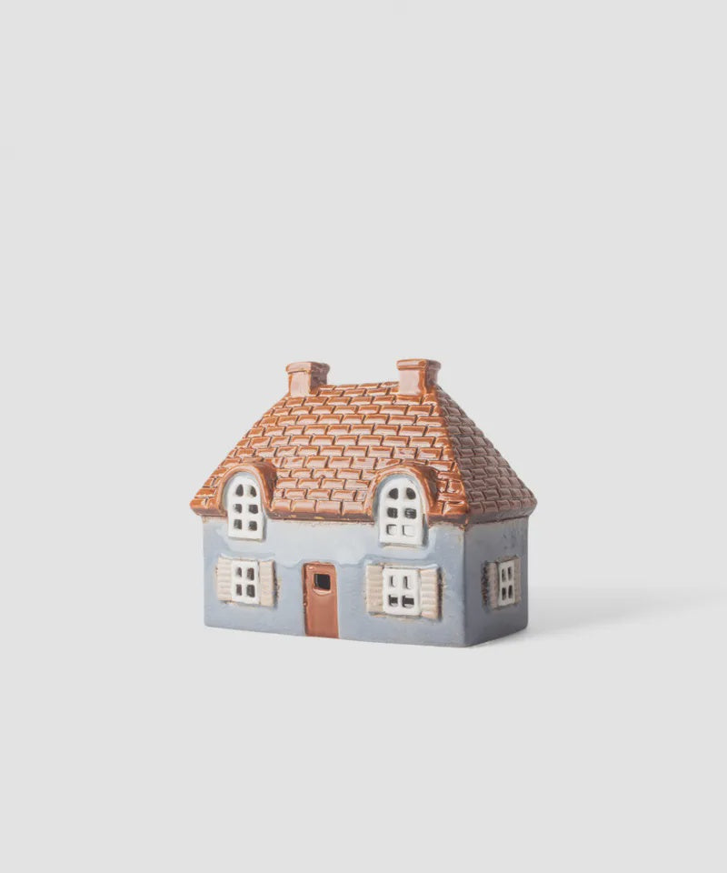 French Country Collections Cotswold Tea Light Cottage Blue