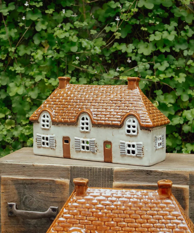 French Country Collections Cotswold Tea Light Cottage Ivory