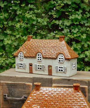 French Country Collections Cotswold Tea Light Cottage Ivory