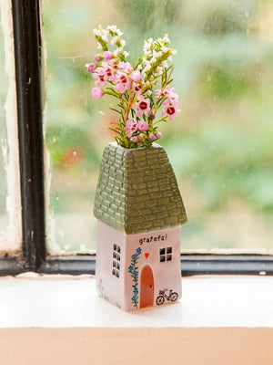 Natural Life Cottage Bud Vase - Grateful