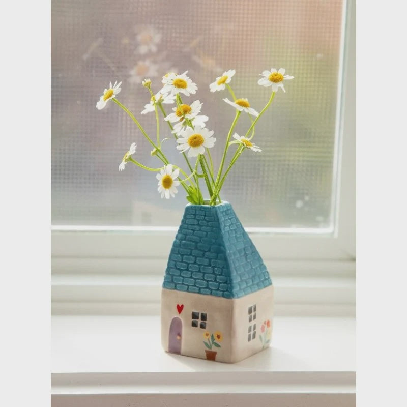 Natural Life Cottage Bud Vase - Turquoise Cottage