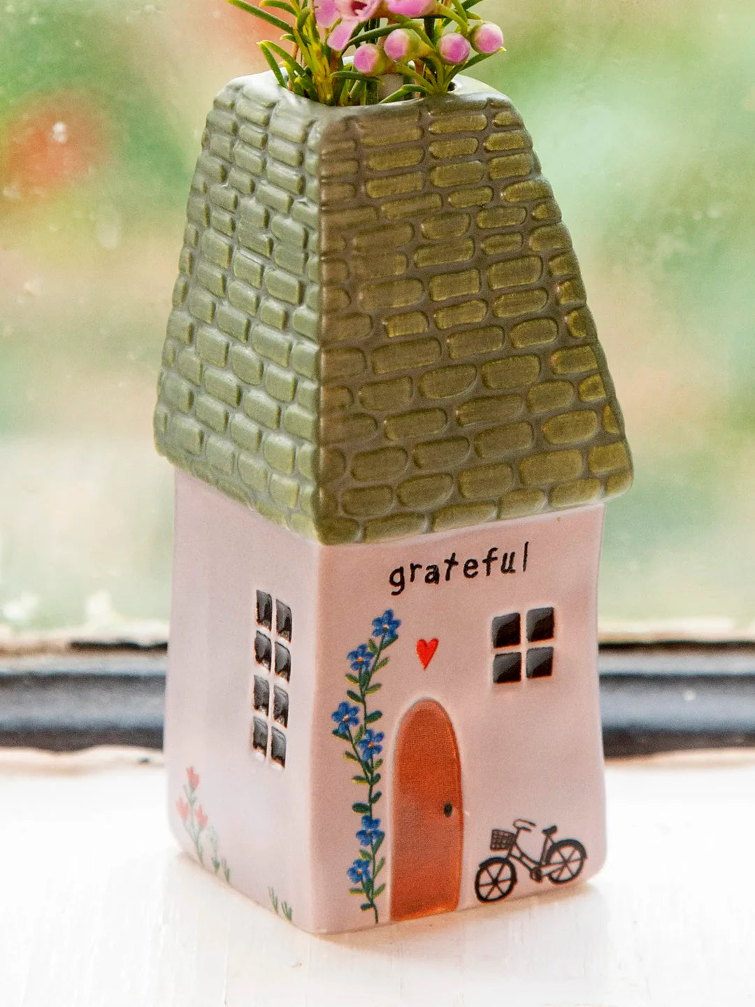 Natural Life Cottage Bud Vase - Grateful