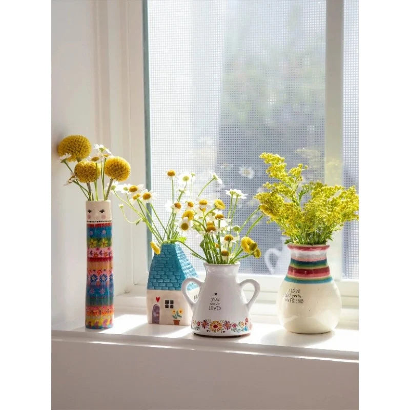 Natural Life Cottage Bud Vase - Turquoise Cottage