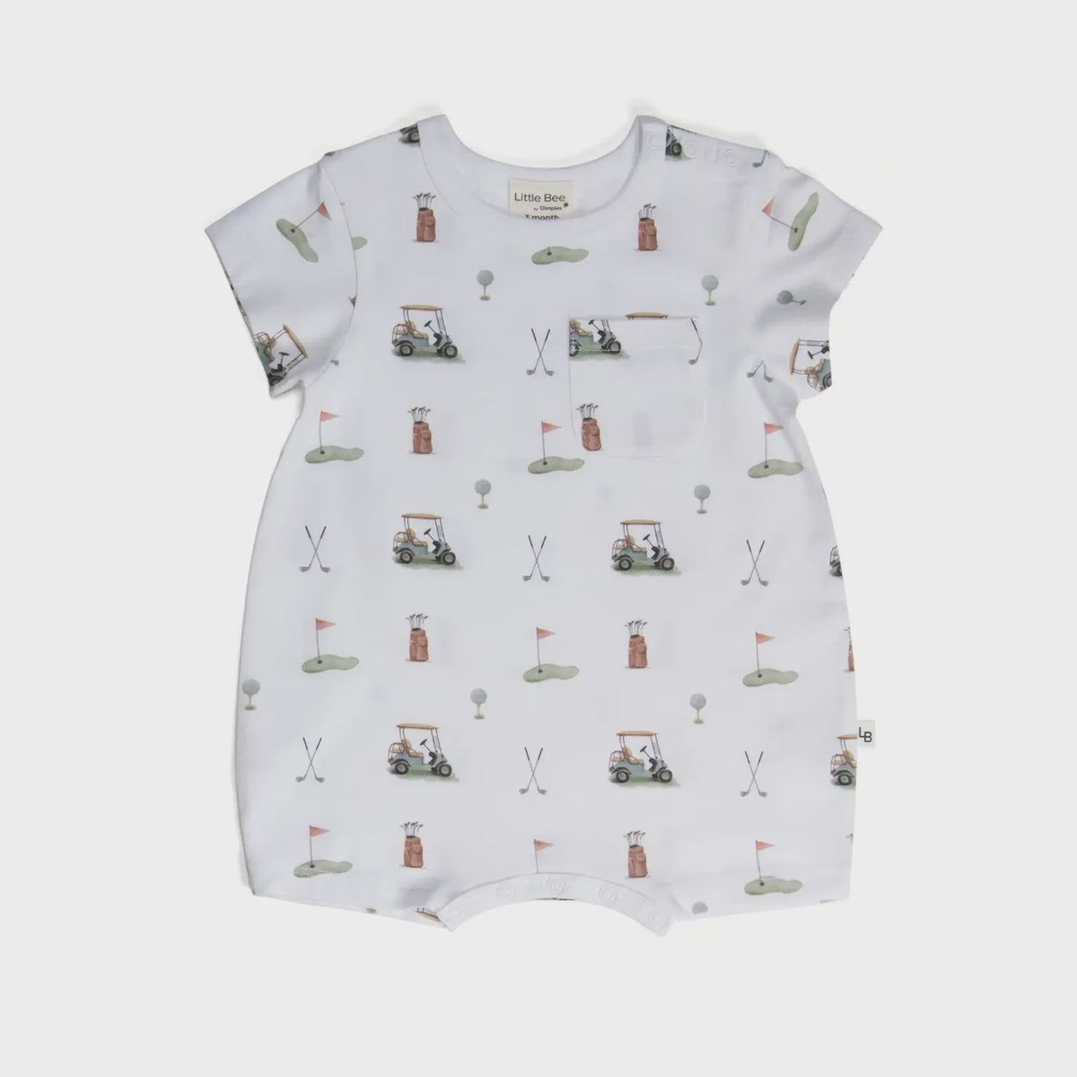 Dimples NZ Baby Cotton Romper - Golf