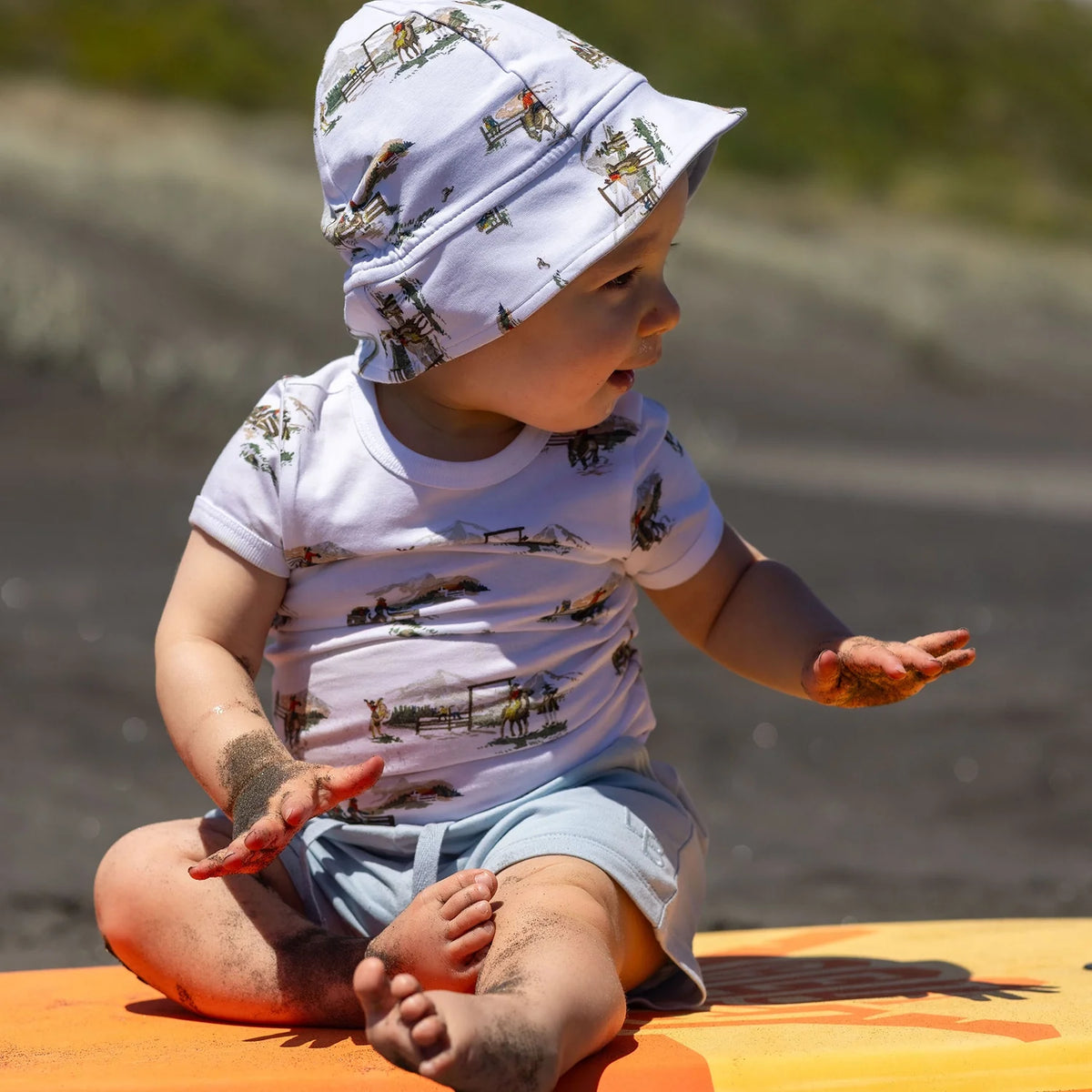 Little bee by dimples Baby Cotton Bodysuit - Cowboys