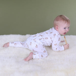 Dimples Cotton Long Sleeve Bodysuit - Bunny Baby onesie with bunny pattern