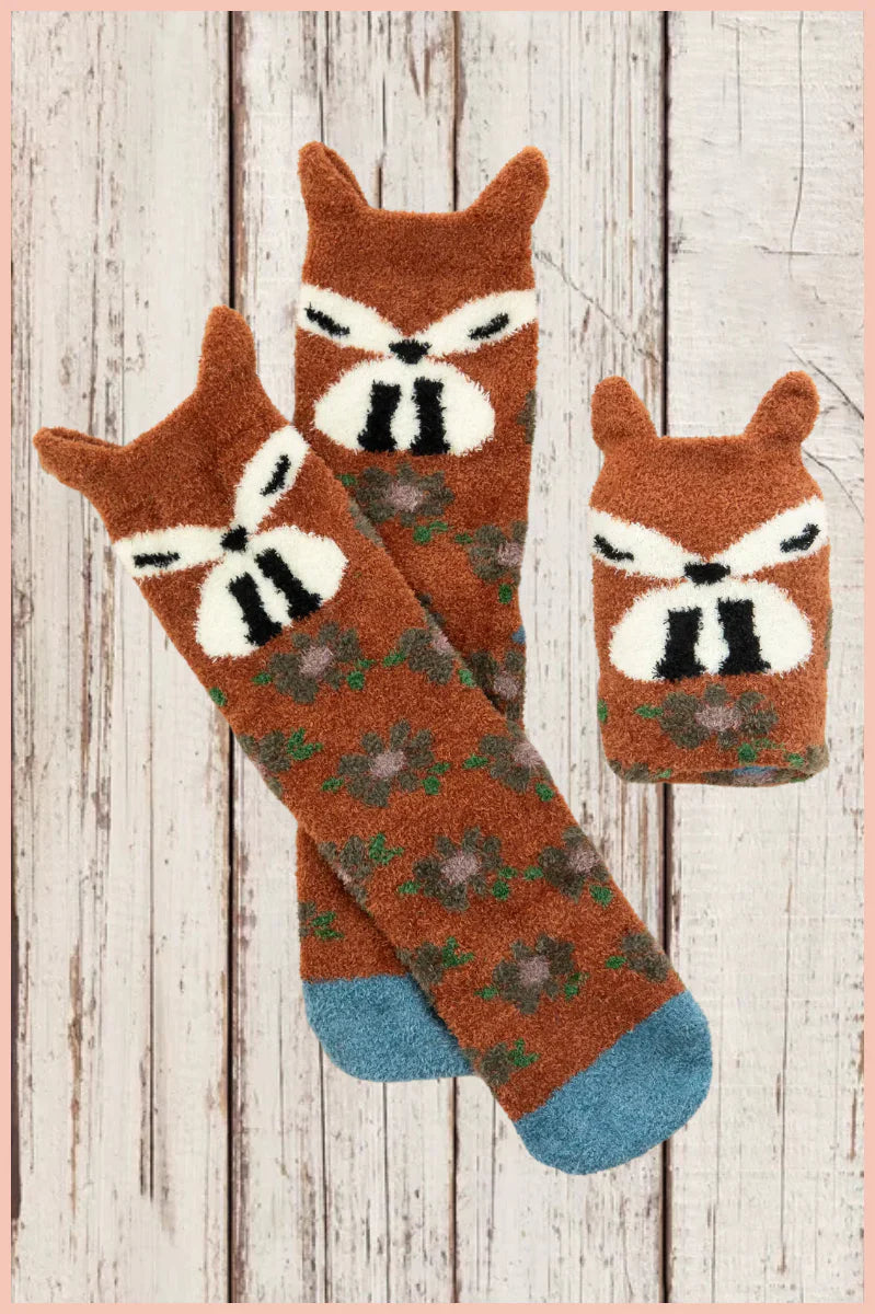 Natural Life Cozy Socks - Rust Fox