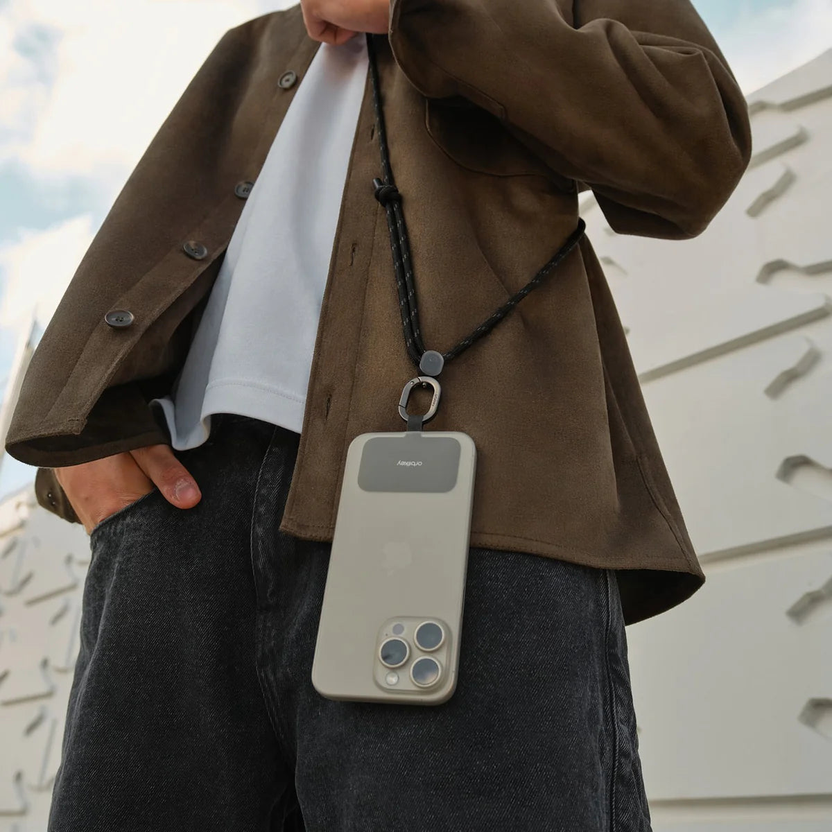 Orbitkey Crossbody Phone Strap - Black