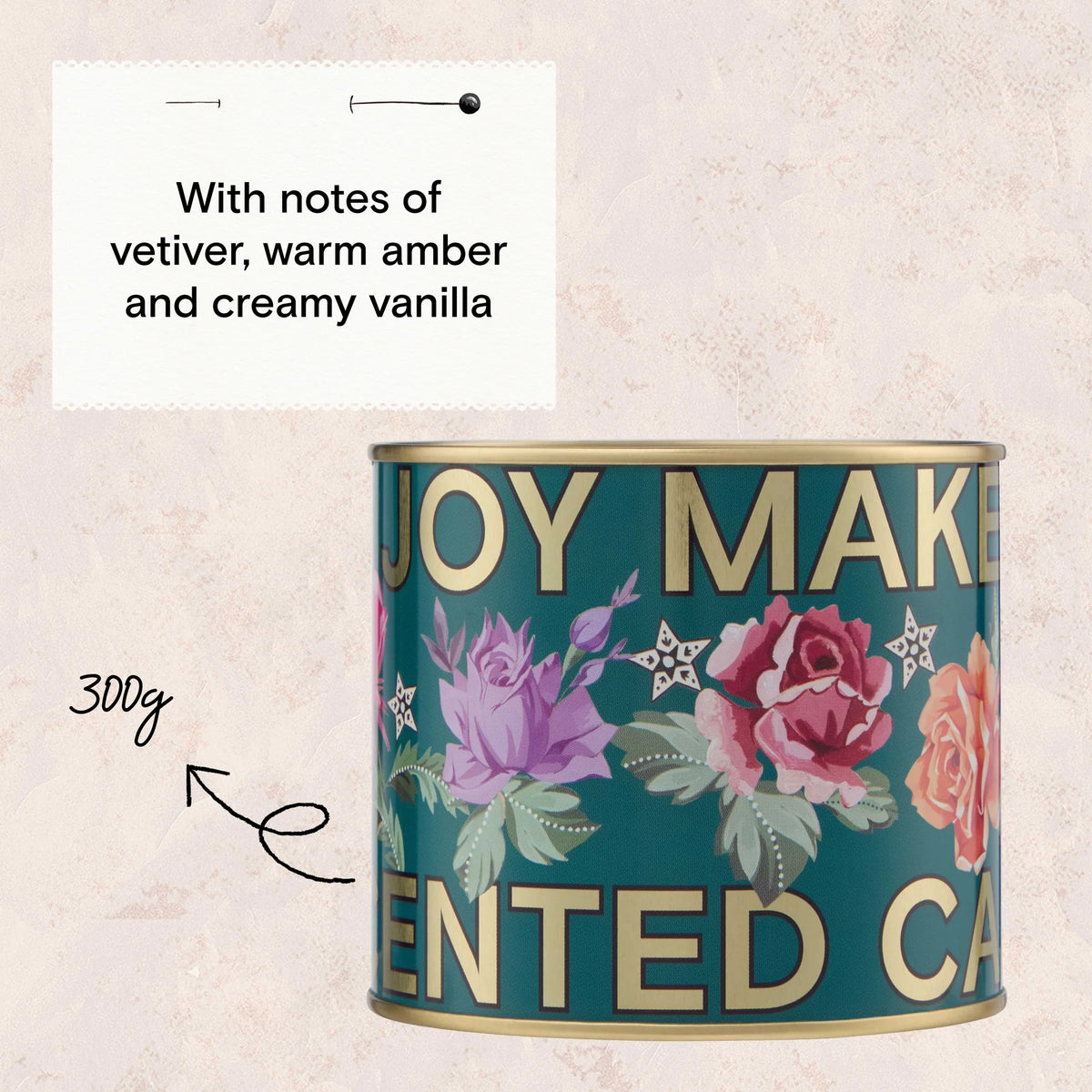 Crown Ditsy Honey & Amber Paint Tin Candle 300g