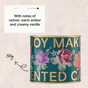 Crown Ditsy Honey & Amber Paint Tin Candle 300g