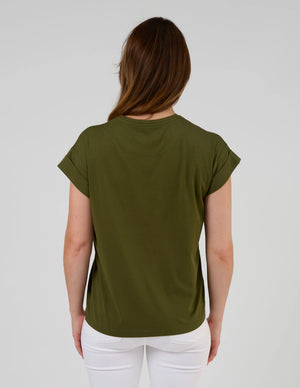 Stella+Gemma Cuff Tee Khaki Palm