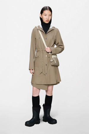 RAINS Curve Long Jacket W3 - Beige