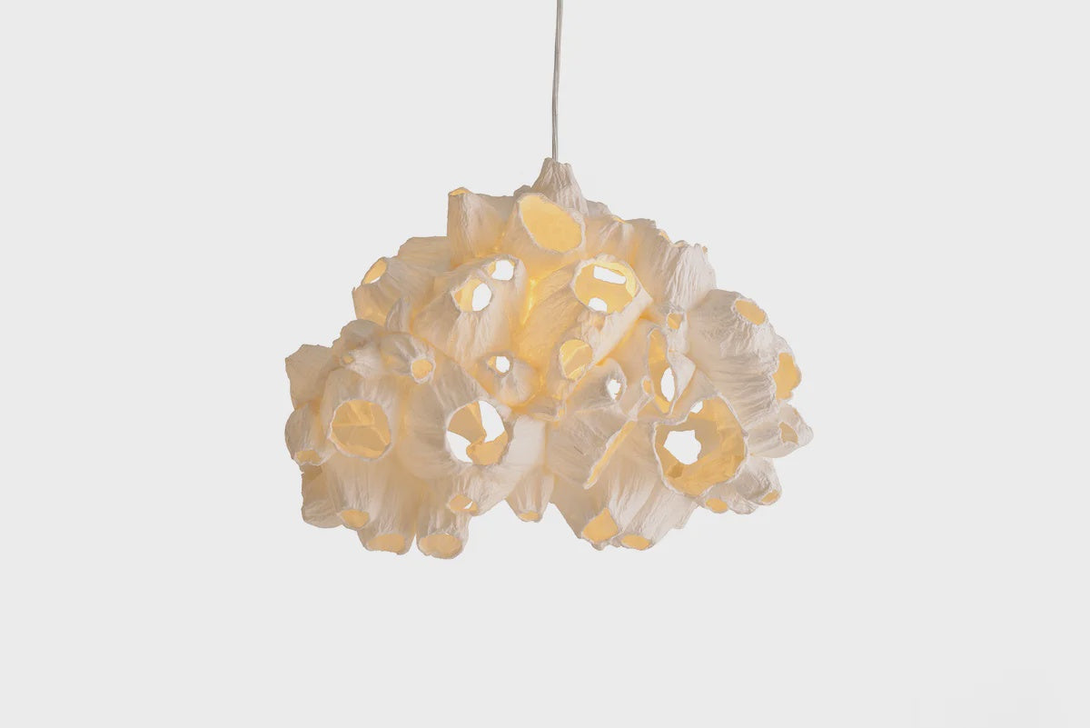Kenneth Cobonpue Barnacle Hanging Light Cream Designer Lighting Coastal Location