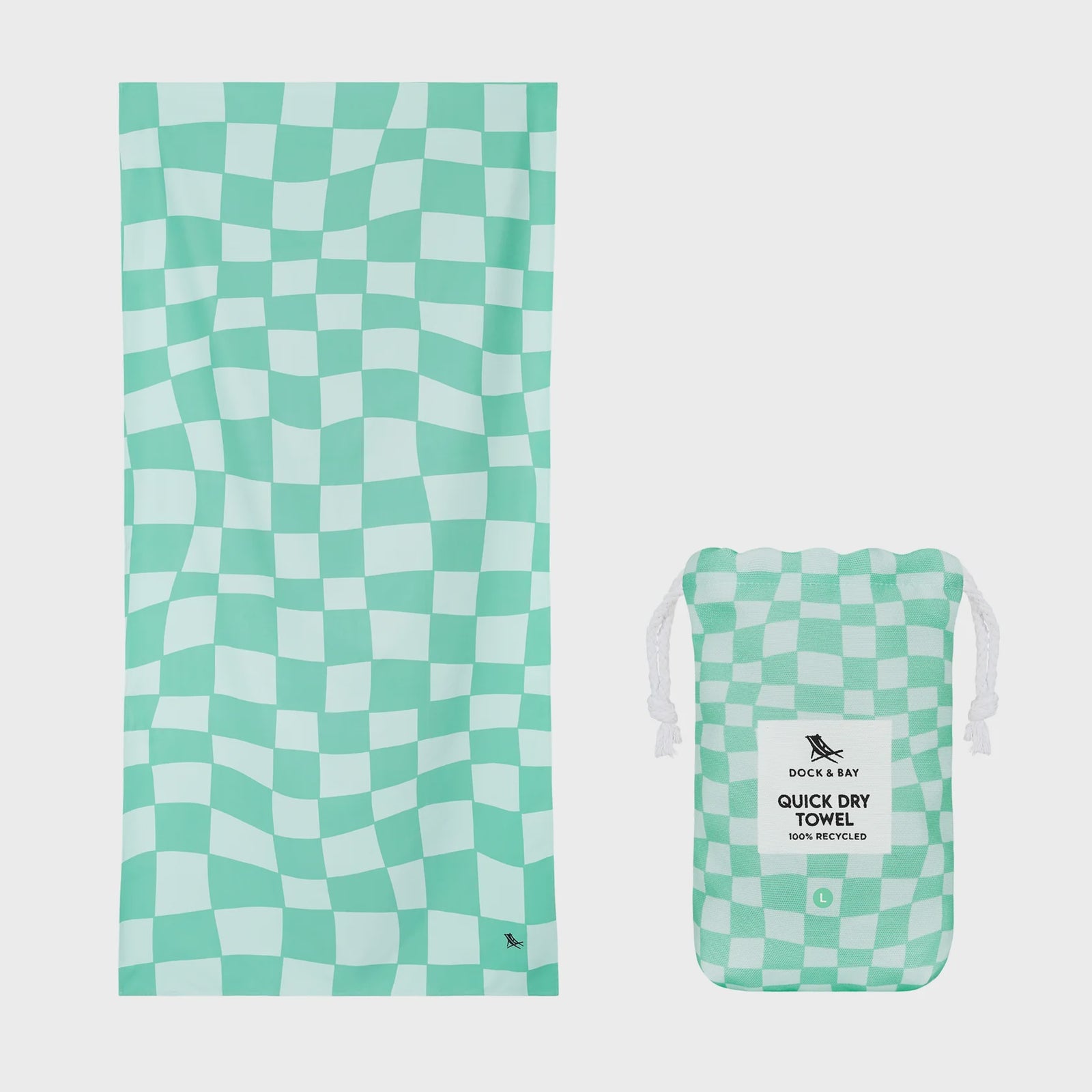 DOCK & BAY Beach Towel Designed Collection L Check Mate