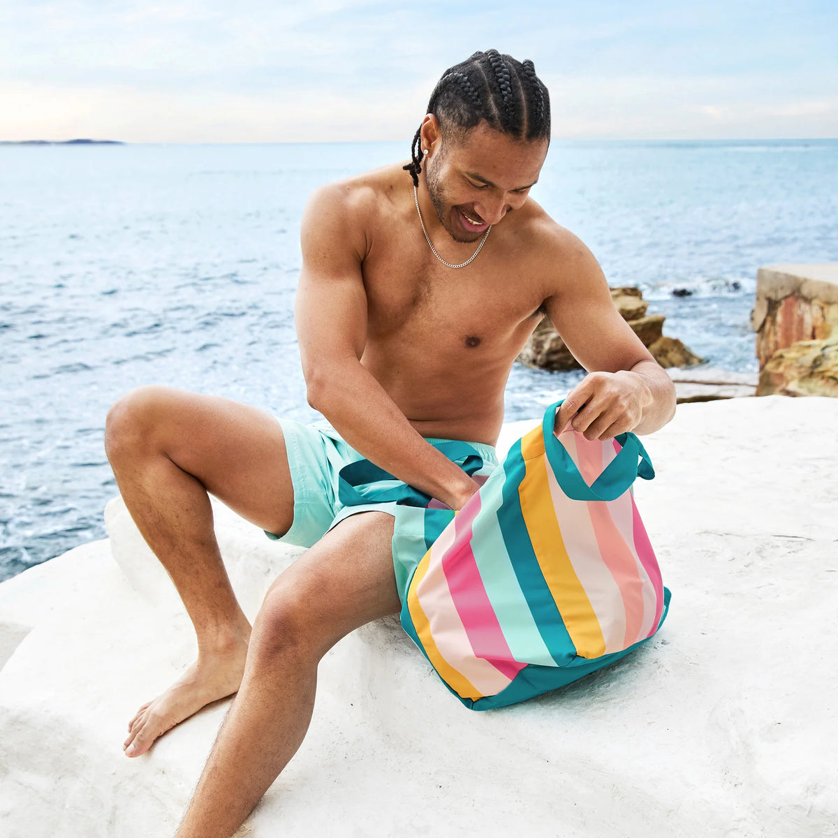 DOCK & BAY Beach Tote Bag M Coastal Candy