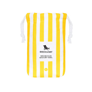 DOCK & BAY QUICK DRY Beach Towel - Cabana Collection - Boracay Yellow