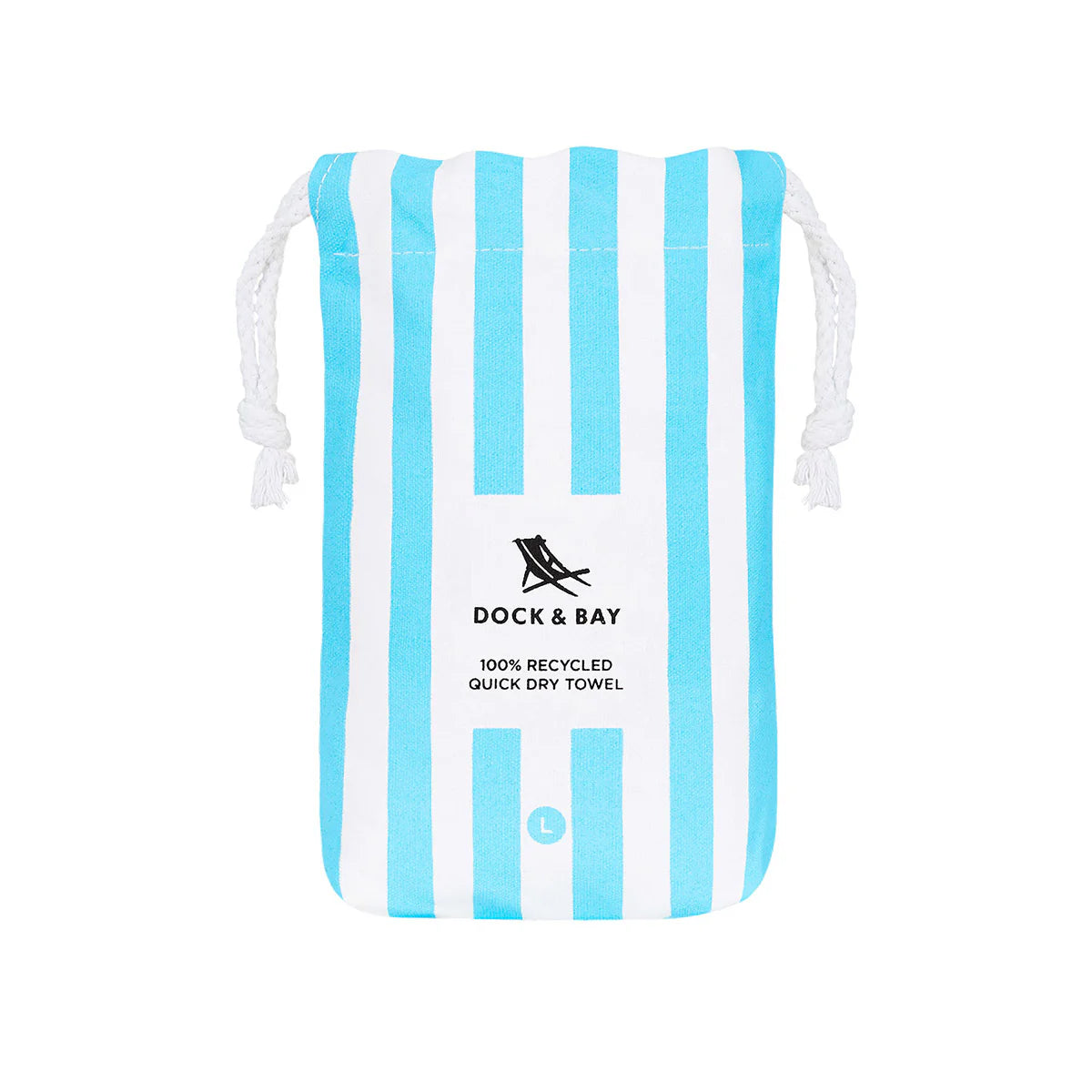 DOCK & BAY Quick Dry Beach Towel - Cabana Light Collection - Tulum Blue - L