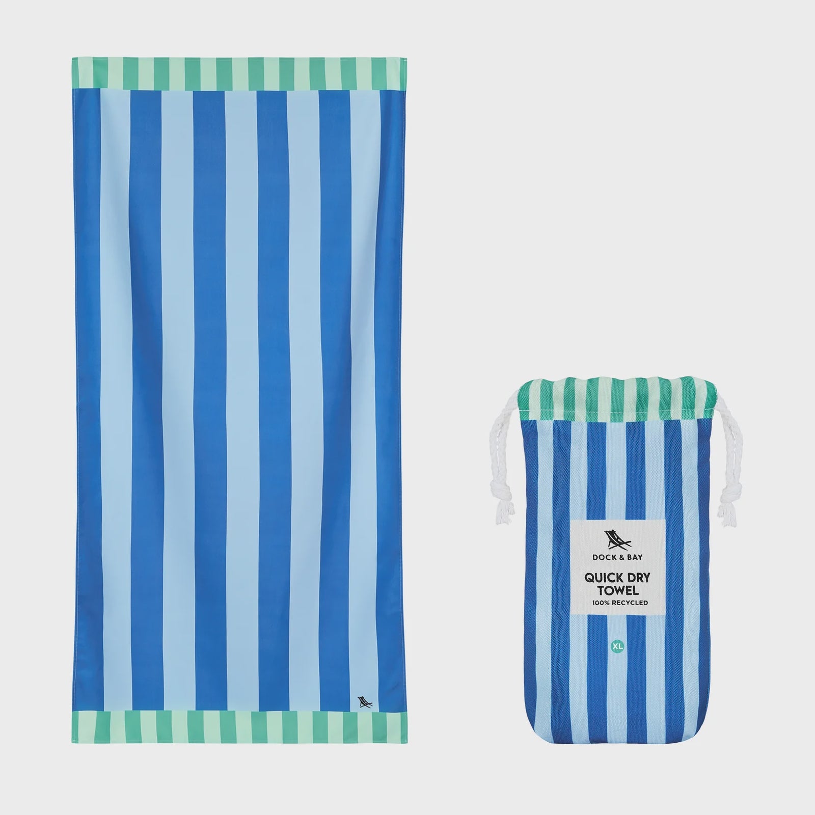 DOCK&BAY Quick Dry Beach Towel - Clubhouse Collection - Blue Sky - XL