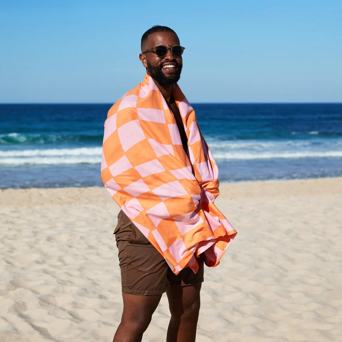 DOCK & BAY Beach Towel Designed Collection L Groovy Check