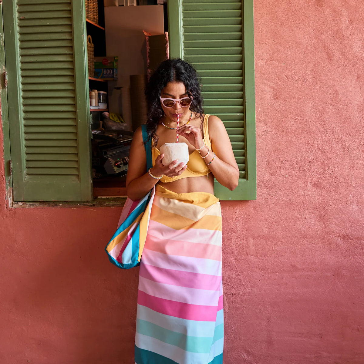 DOCK & BAY Beach Towel Summer Collection L Coastal Candy Colorful striped quick dry towel 