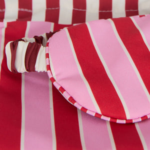 Dock & Bay Eye Mask - Cherry Bomb Striped eye mask with red and pink