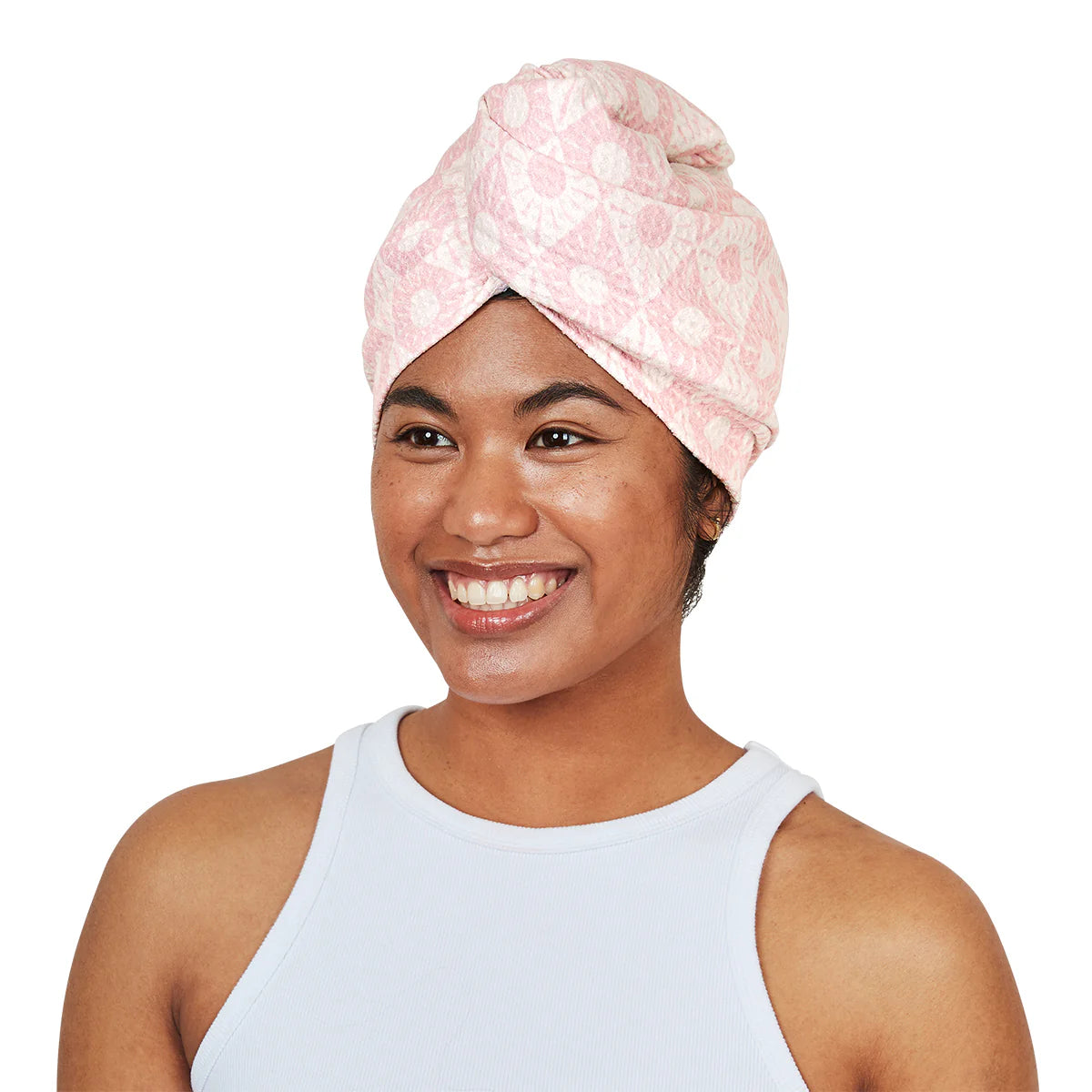 DOCK & BAY Waffle Hair Wrap Diamond Pink