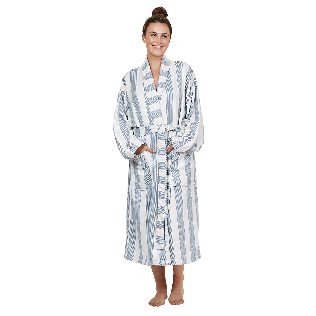 Dock Bay Waffle Robe M/L Storm Cloud