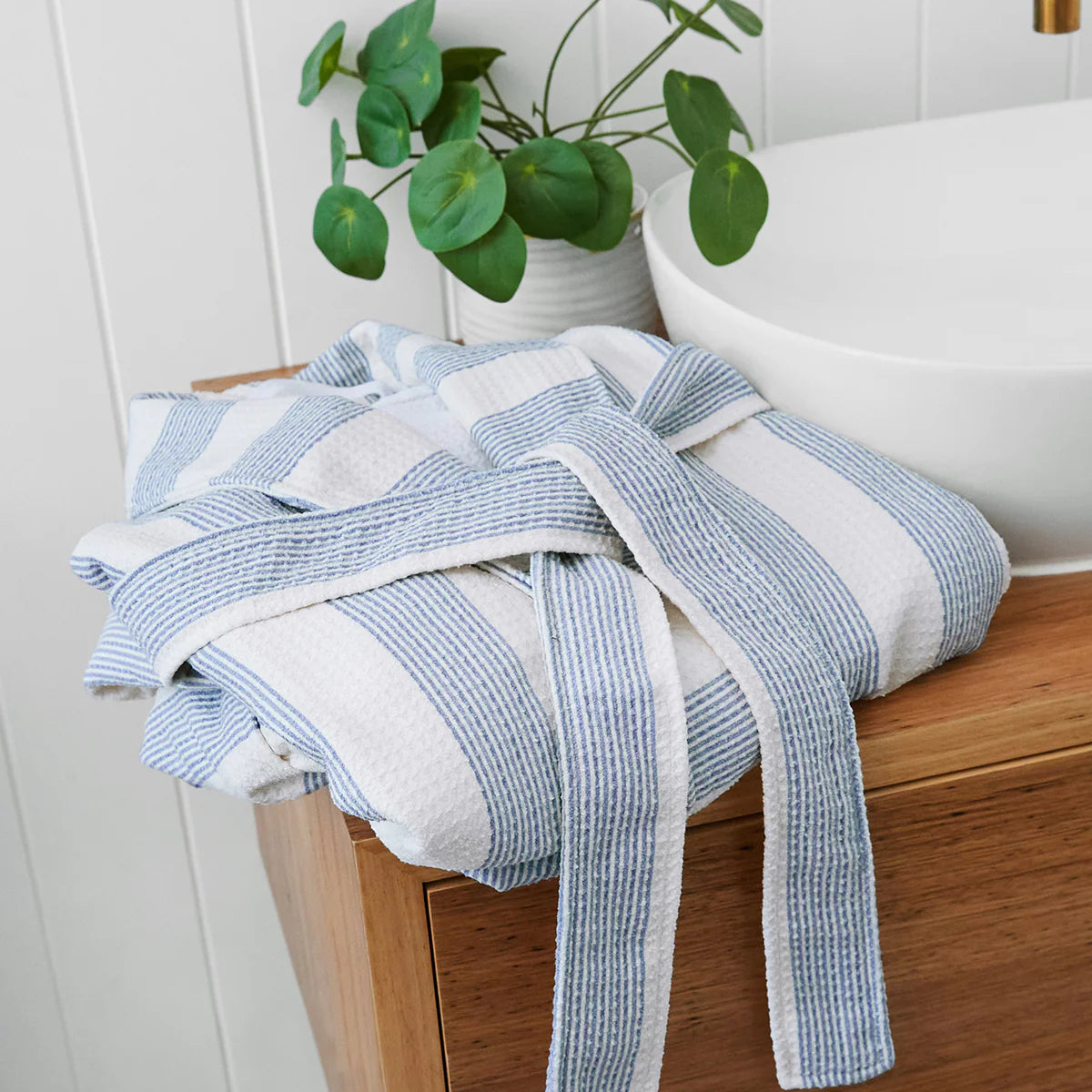 Dock Bay Waffle Robe M/L Storm Cloud