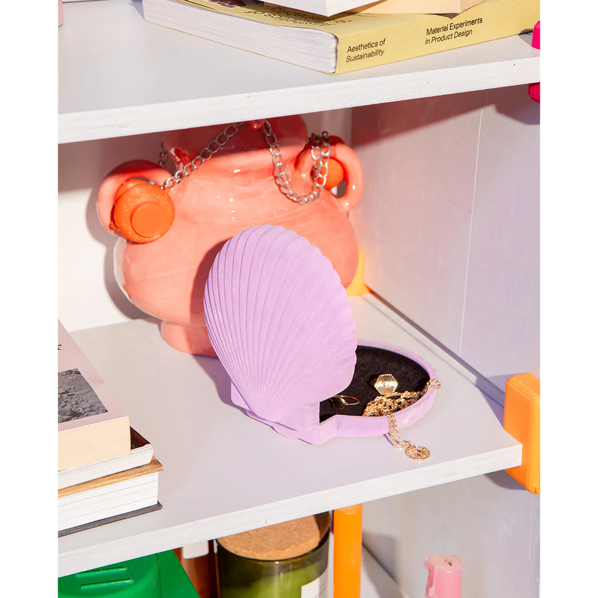 DOIY Pink shell-shaped Venus Jewelry Box - Lilac