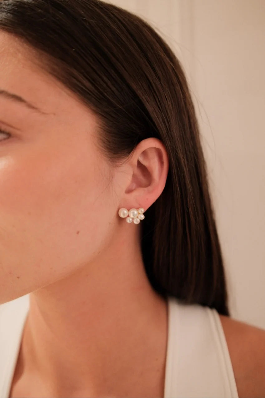 ZAFINO Josephine Pearl Earring - Gold 7378