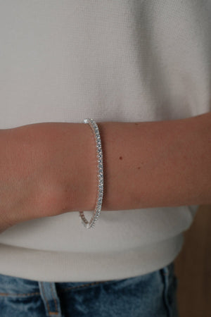 ZAFINO 7739 Dani Tennis Bracelet - Silver - 16.5cm Silver bracelet with clear stones