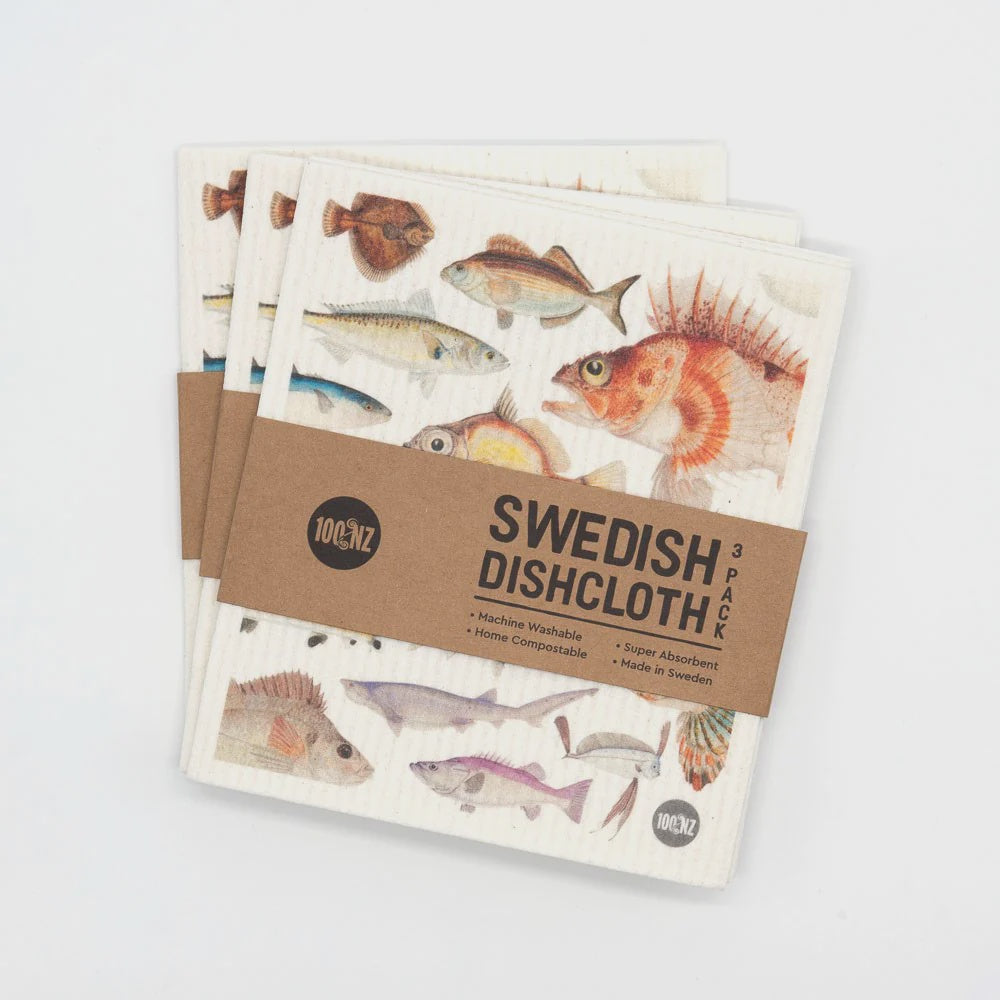 Swedish Dishcloths - Fishes of NZ + 100%NZ