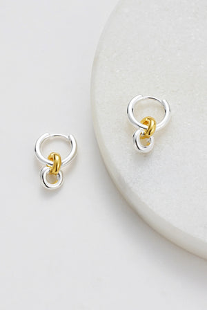 ZAFINO 7353 Daisy Earrings - Gold/Silver