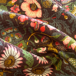 TANYA WOLFKAMP Tea Towel - Damask Decorative poster with floral and insect pattern